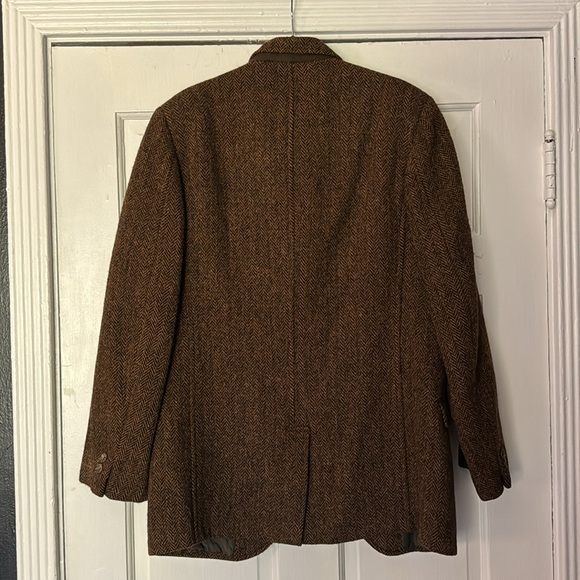 Vintage Herringbone Harris Tweed Sports Coat - Excellent Condition - Mens Medium - Picture 5 of 6